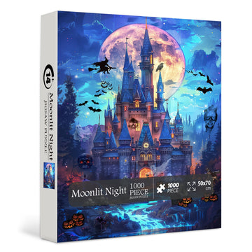 Puzzle notte illuminata da luna 1000 pezzi